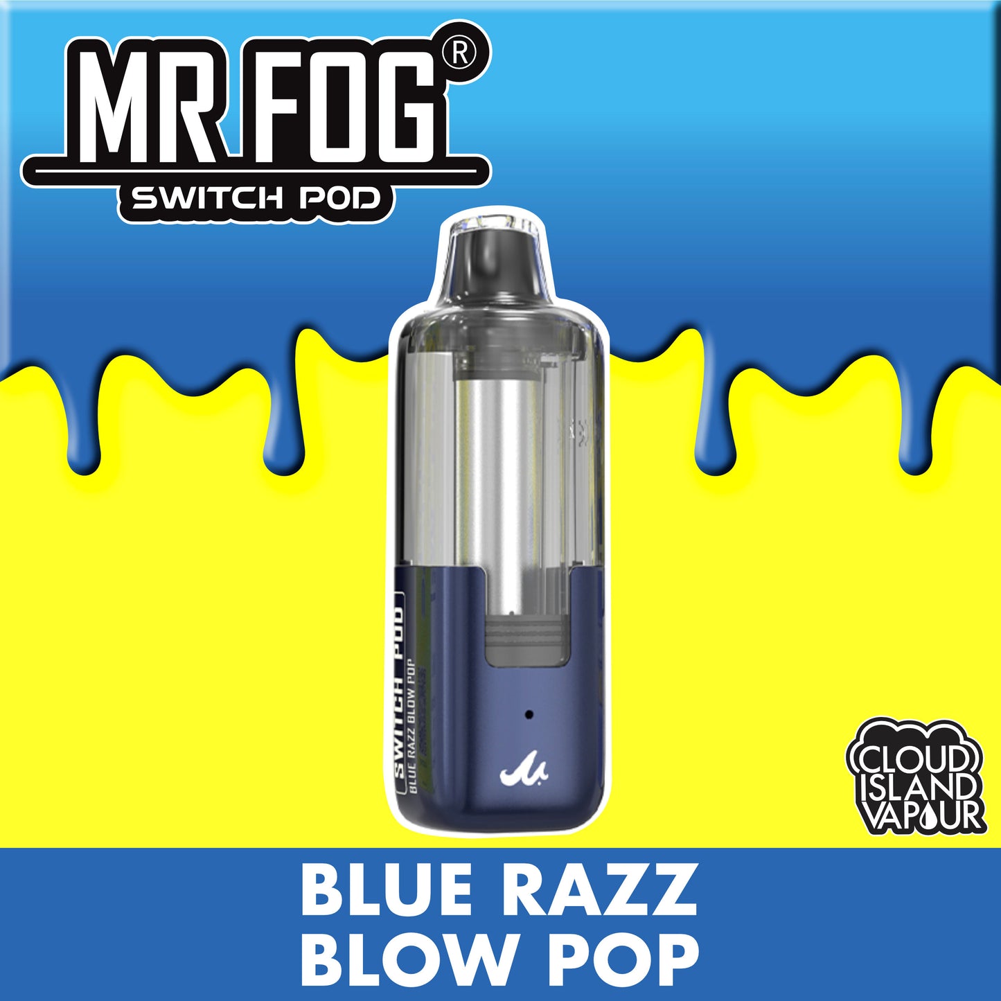 MR FOG SWITCH POD Pod Pack Blue Razz Blow Pop