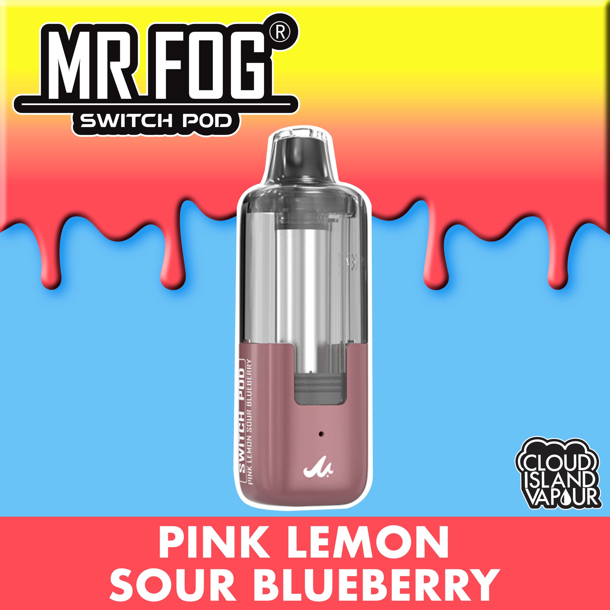 MR FOG SWITCH POD Pod Pack Pink Lemon Sour Blueberry