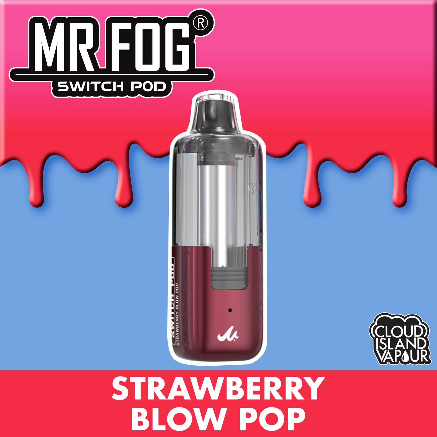 MR FOG SWITCH POD Pod Pack Strawberry Blow Pop