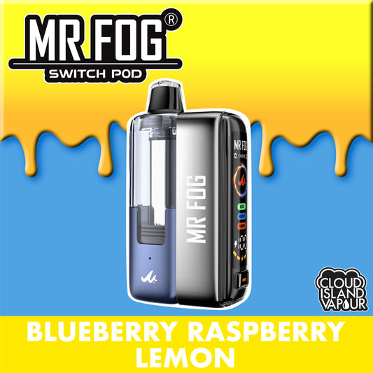 MR FOG SWITCH POD Starter Kit Blueberry Raspberry Lemon