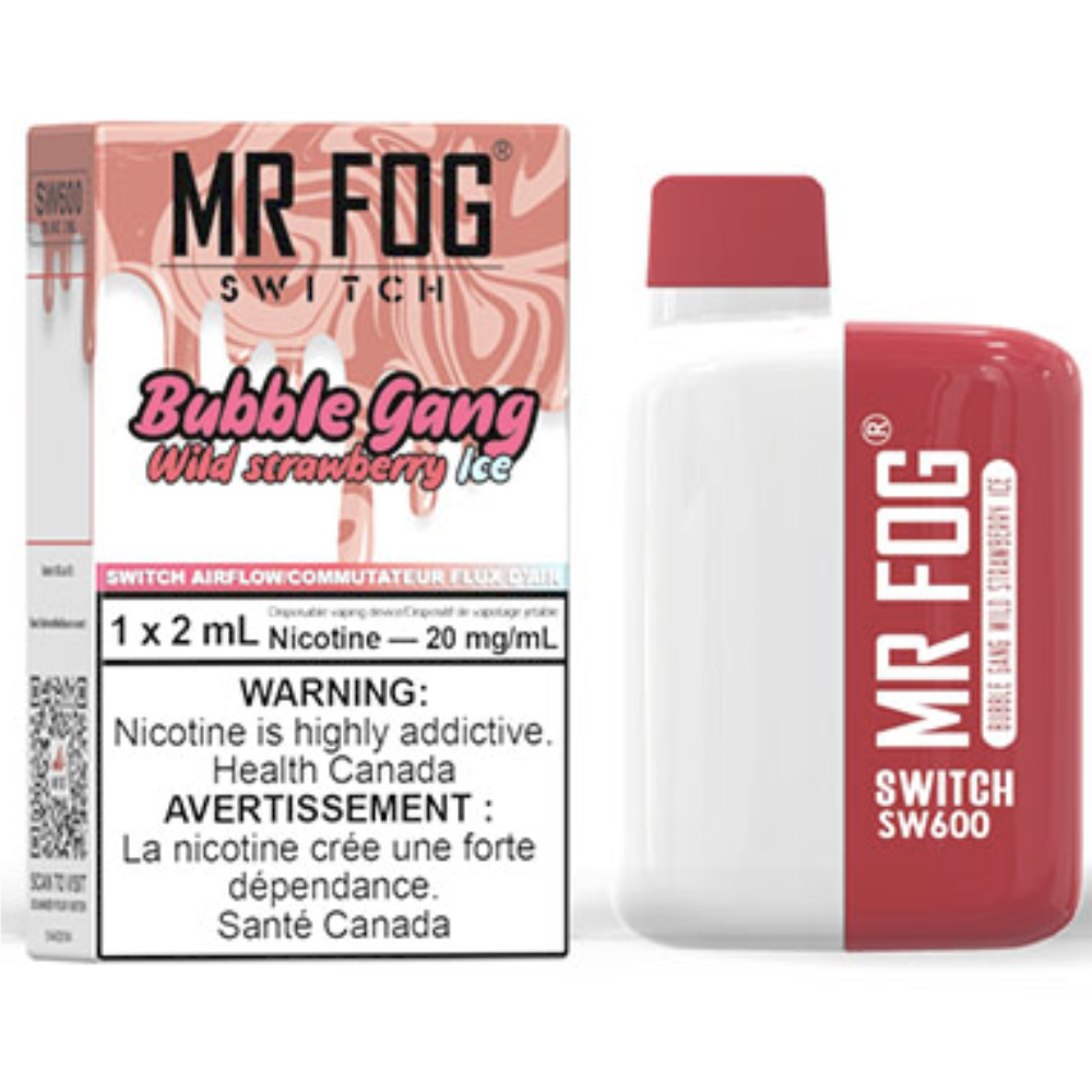 MR FOG SWITCH SW600 Disposable Vape - Bubble Gang Wild Strawberry Ice Cloud Island Vapour MR FOG SWITCH SW600 Disposable Vape - Bubble Gang Wild Strawberry Ice Cloud Island Vapour