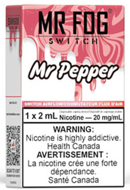 MR FOG SWITCH SW600 Disposable Vape - Mr Pepper Cloud Island Vapour MR FOG SWITCH SW600 Disposable Vape - Mr Pepper Cloud Island Vapour