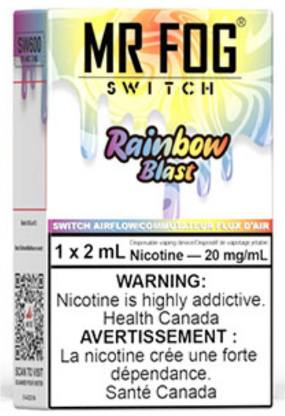 MR FOG SWITCH SW600 Disposable Vape - Rainbow Blast Cloud Island Vapour MR FOG SWITCH SW600 Disposable Vape - Rainbow Blast Cloud Island Vapour