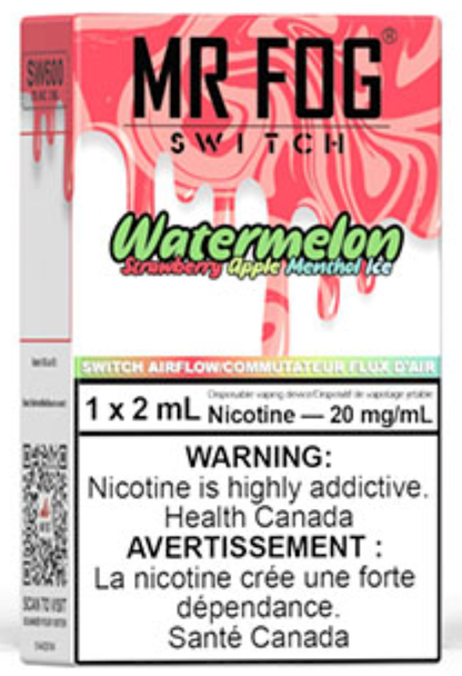 MR FOG SWITCH SW600 Disposable Vape - Watermelon Strawberry Apple Ment Cloud Island Vapour MR FOG SWITCH SW600 Disposable Vape - Watermelon Strawberry Apple Ment Cloud Island Vapour