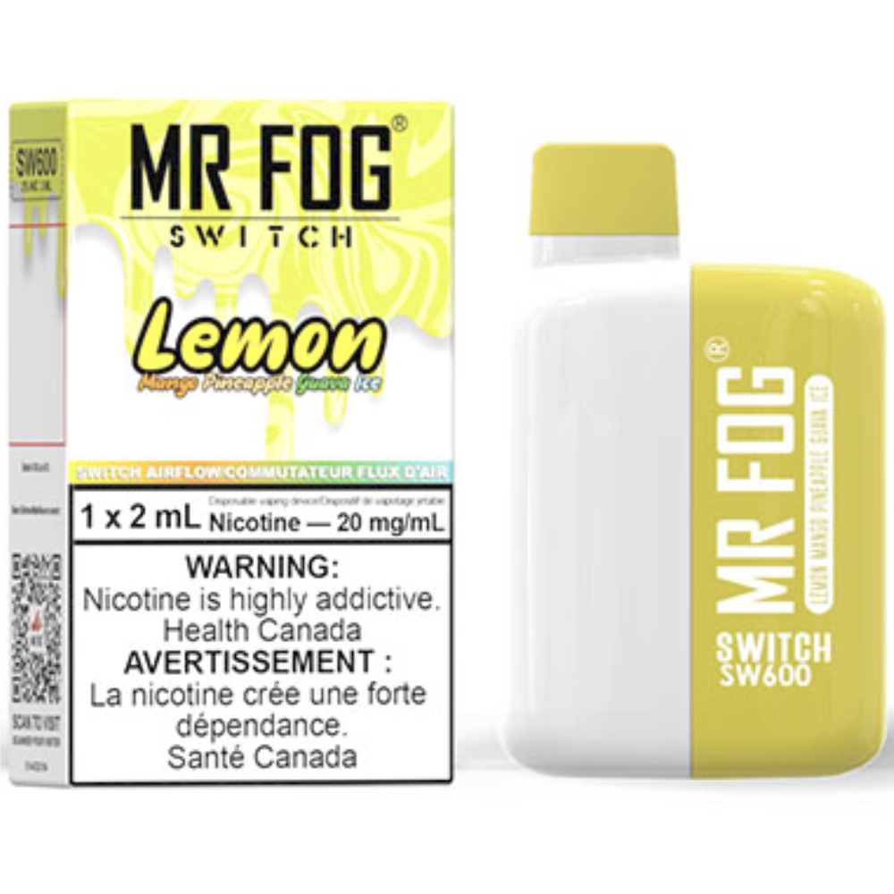 MR FOG SWITCH SW600 Disposable Vape - Lemon Mango Pineapple Guava Ice Cloud Island Vapour MR FOG SWITCH SW600 Disposable Vape - Lemon Mango Pineapple Guava Ice Cloud Island Vapour
