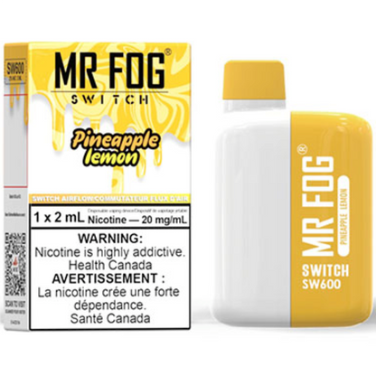 MR FOG SWITCH SW600 Disposable Vape - Pineapple Lemon Cloud Island Vapour MR FOG SWITCH SW600 Disposable Vape - Pineapple Lemon Cloud Island Vapour