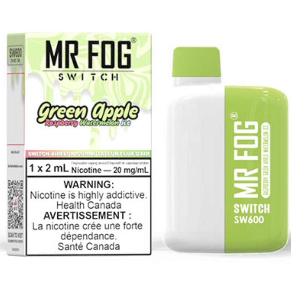 MR FOG SWITCH SW600 Disposable Vape - Raspberry Green Apple Watermelon Cloud Island Vapour MR FOG SWITCH SW600 Disposable Vape - Raspberry Green Apple Watermelon Cloud Island Vapour