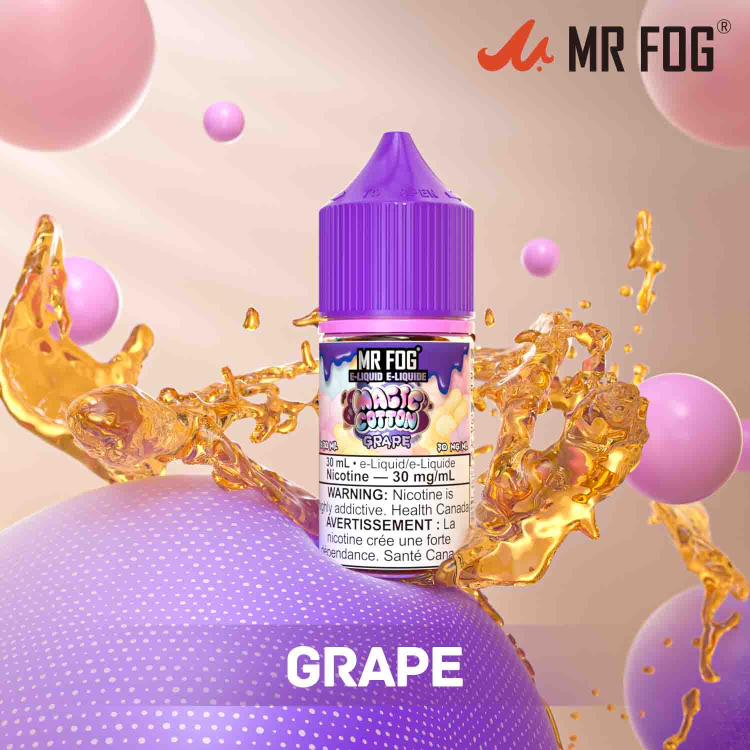 MR FOG Salt E-Liquid - Magic Cotton Grape Cloud Island Vapour MR FOG Salt E-Liquid - Magic Cotton Grape Cloud Island Vapour