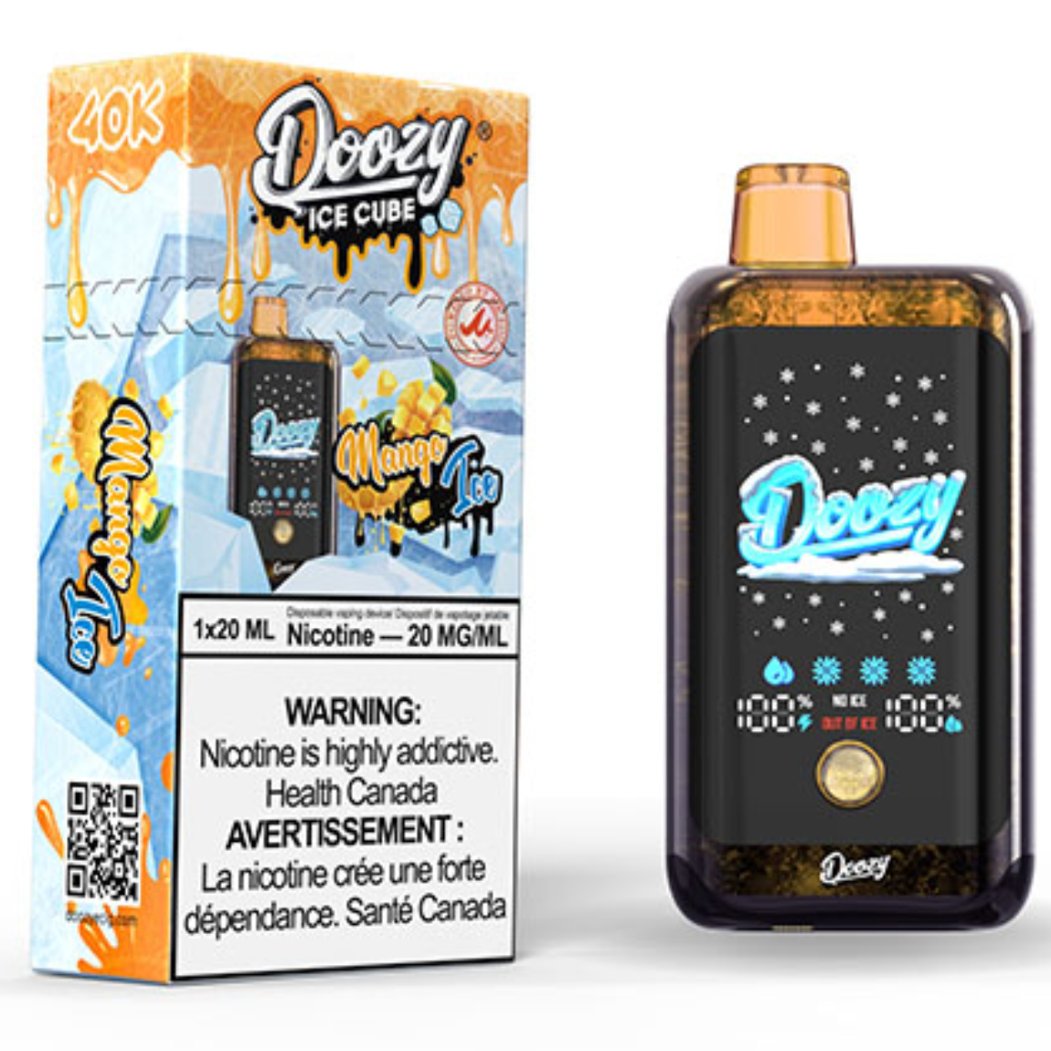 DOOZY ICE CUBE 40K Disposable Vape - Mango Ice Cloud Island Vapour DOOZY ICE CUBE 40K Disposable Vape - Mango Ice Cloud Island Vapour