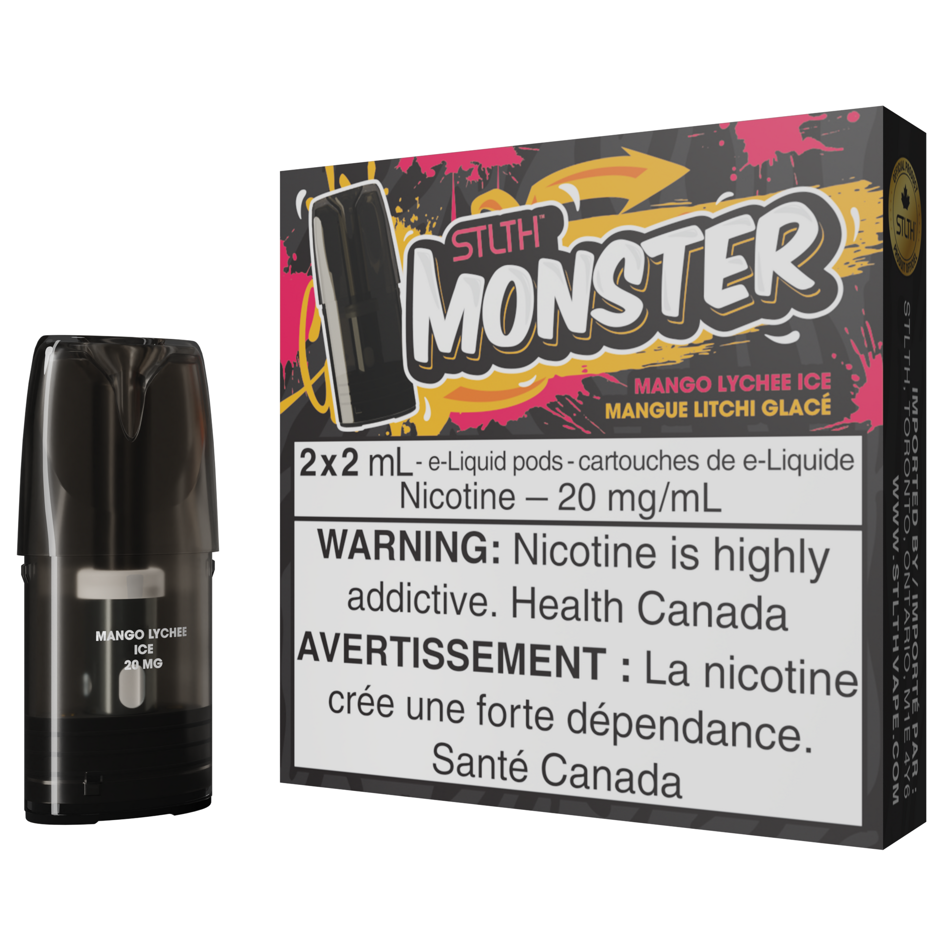 Mango Lychee Ice STLTH MONSTER Pod Pack