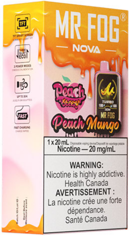 mr fog nova mango MR FOG NOVA 36K Disposable Vape