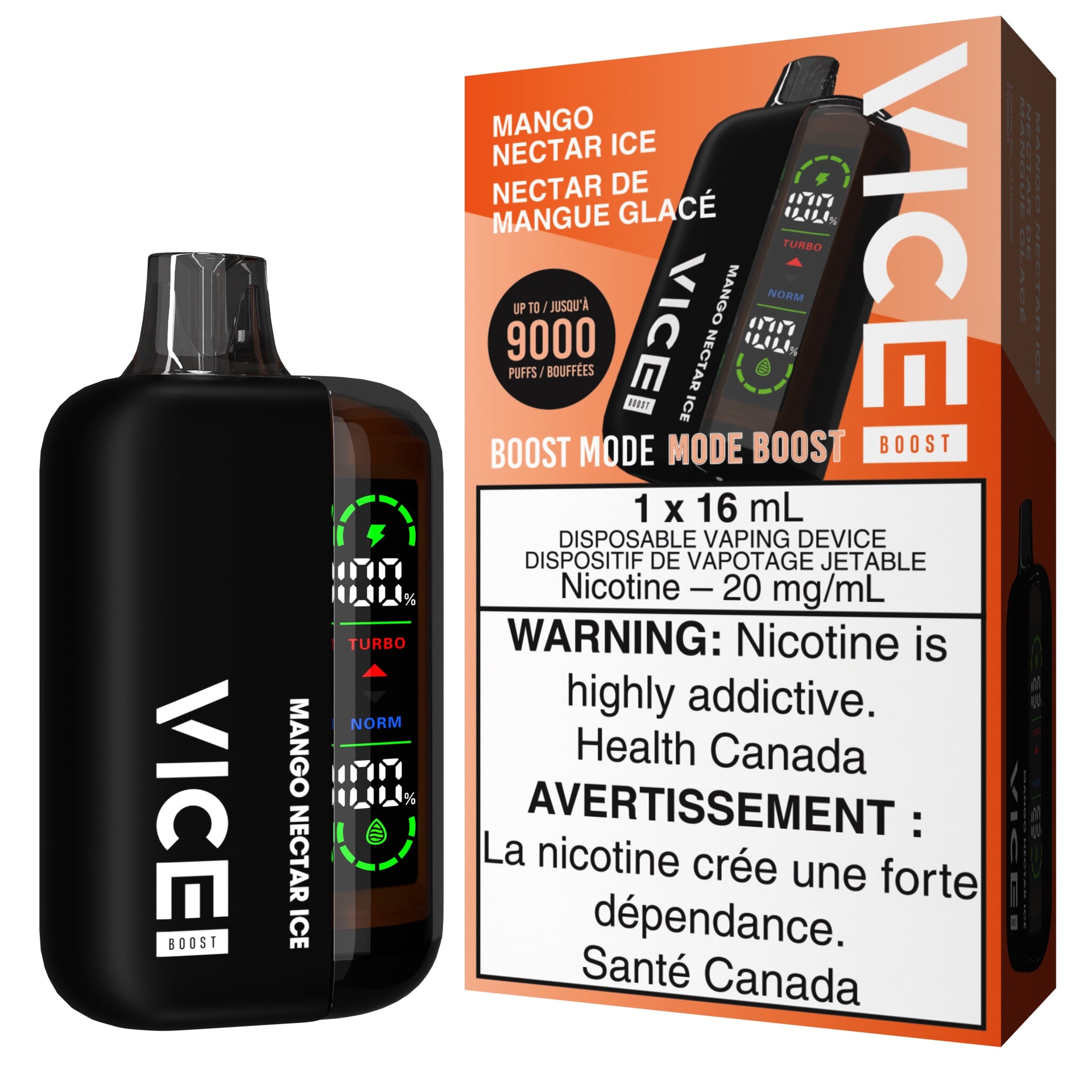 Vice Boost Disposable Vape - Mango Nectar Ice Cloud Island Vapour Vice Boost Disposable Vape - Mango Nectar Ice Cloud Island Vapour