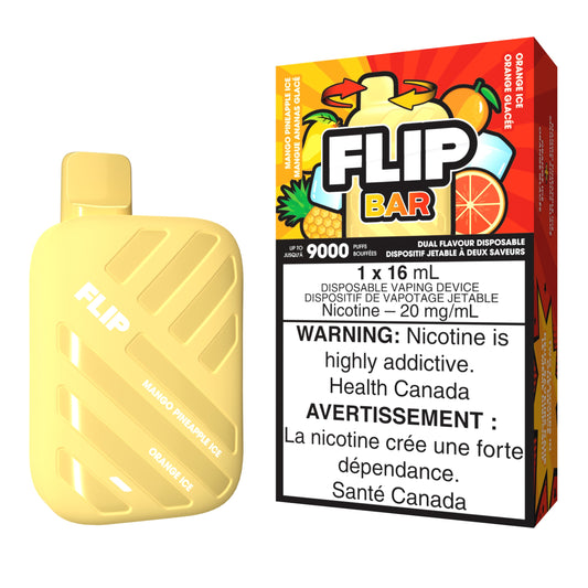 Flip Bar Disposable Vape flavour Mango Pineapple Ice & Orange Ice