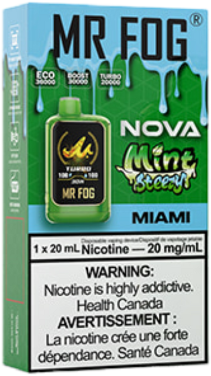 MR FOG NOVA 36K Disposable Vape - Mint Steezy Miami Cloud Island Vapour MR FOG NOVA 36K Disposable Vape - Mint Steezy Miami Cloud Island Vapour