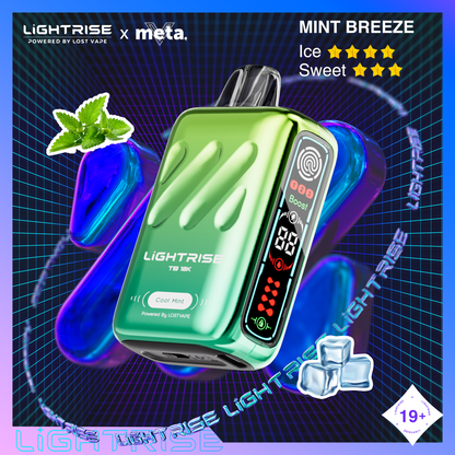 Mint Breeze Lost Vape Lightrise TB 18K Disposable Vape 18000 Puffs