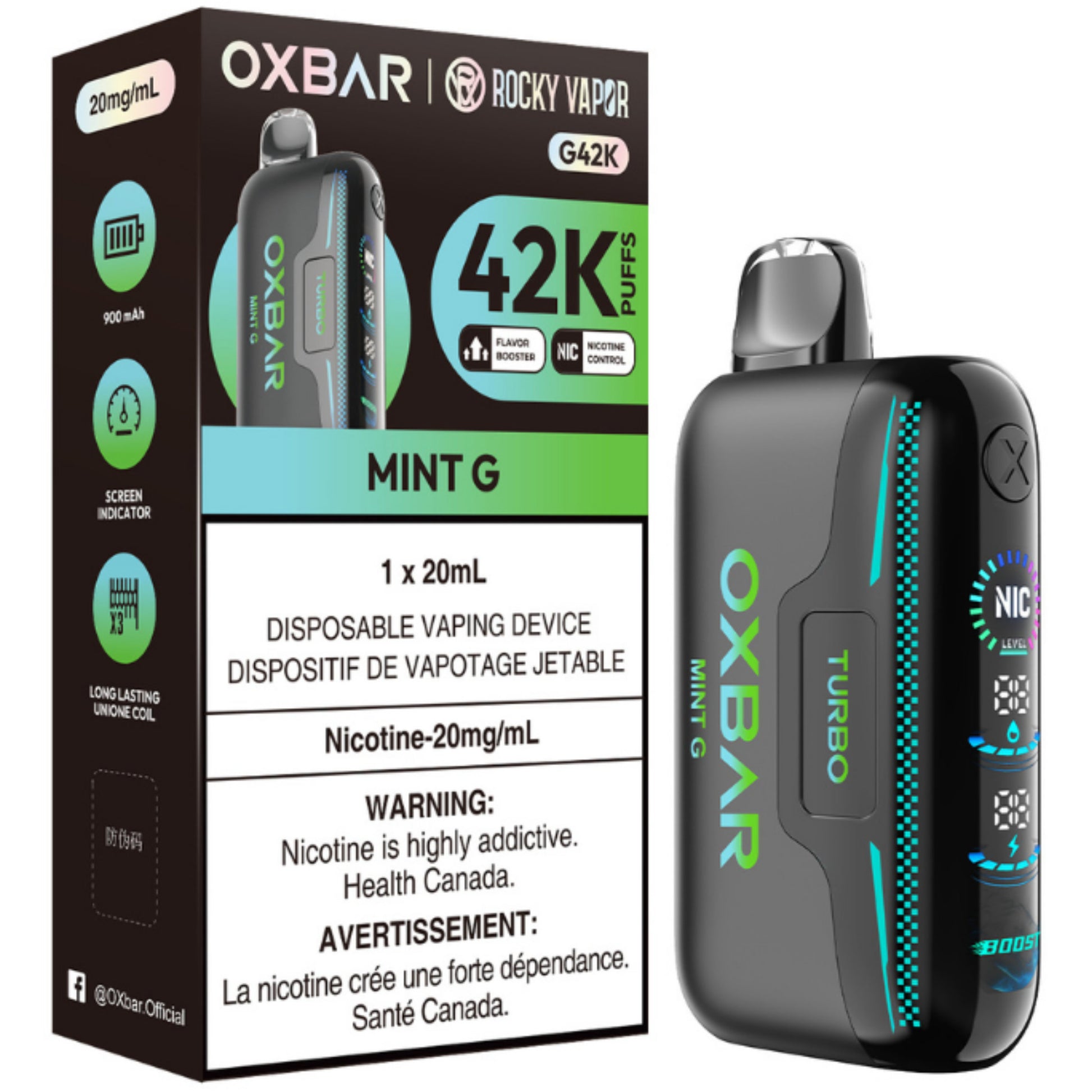 Mint G ROCKY VAPOR OXBAR G42K