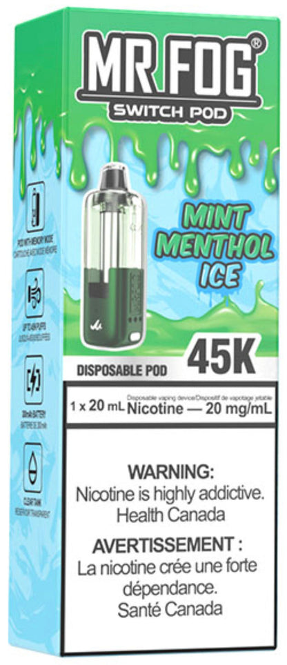 MR FOG SWITCH POD Pod Pack - Mint Menthol Ice Cloud Island Vapour MR FOG SWITCH POD Pod Pack - Mint Menthol Ice Cloud Island Vapour