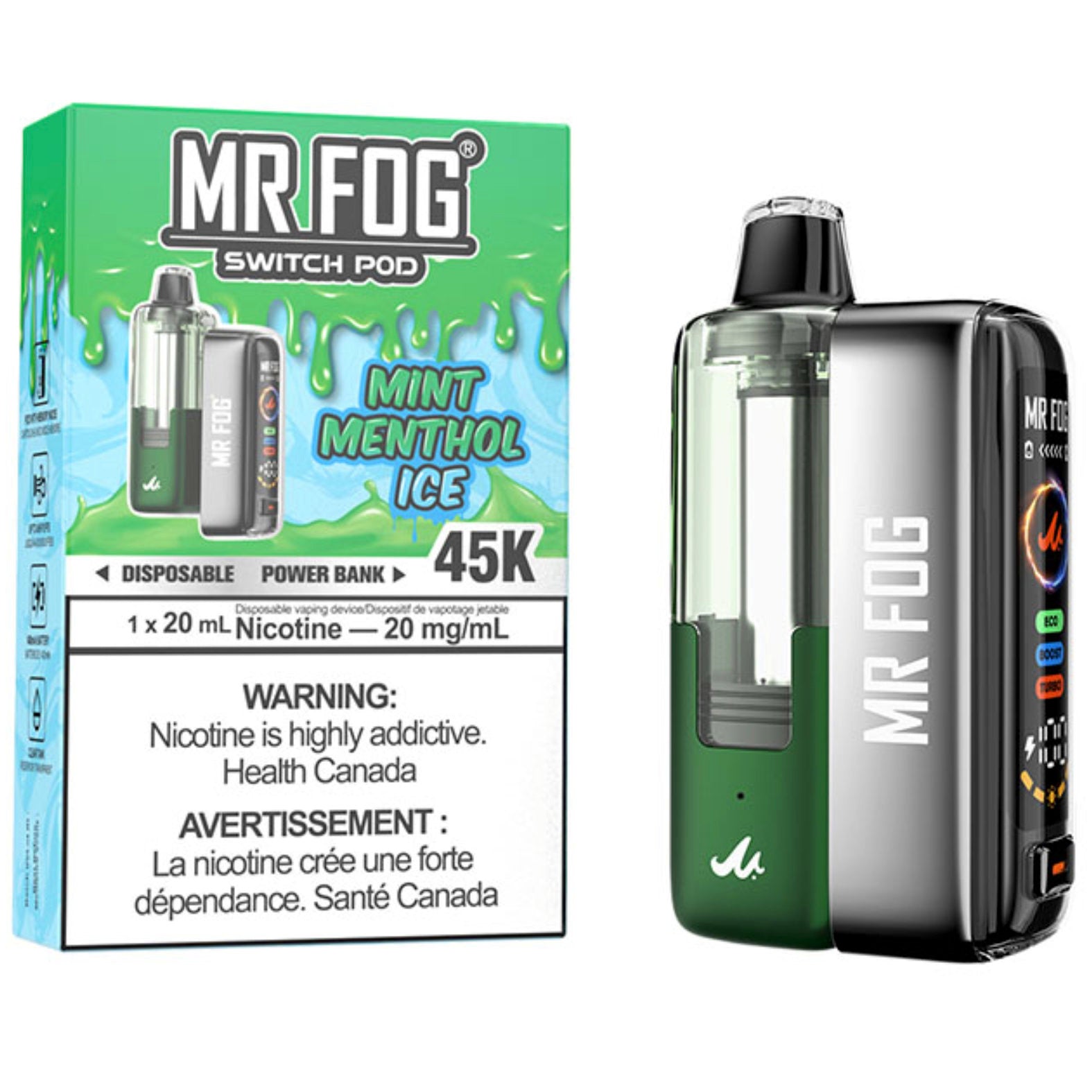 MR FOG SWITCH POD Starter Kit - Mint Menthol Ice Cloud Island Vapour MR FOG SWITCH POD Starter Kit - Mint Menthol Ice Cloud Island Vapour