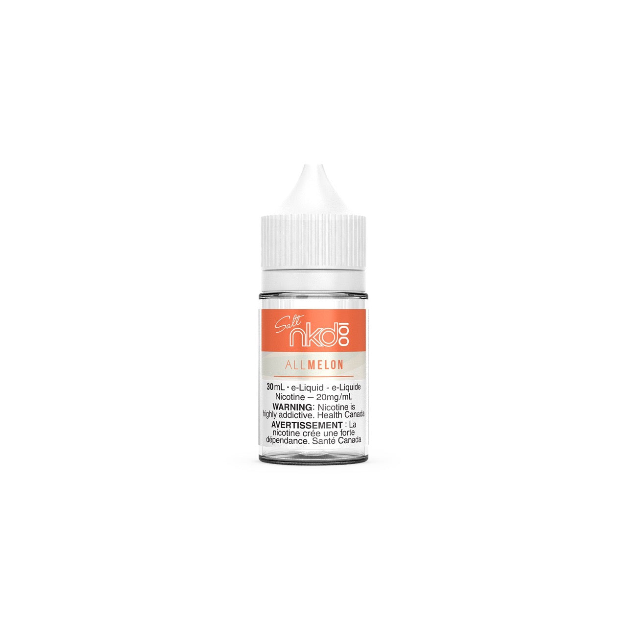 Naked 100 Salt Nic Ejuice 30ml bottle in the flavour All Melon