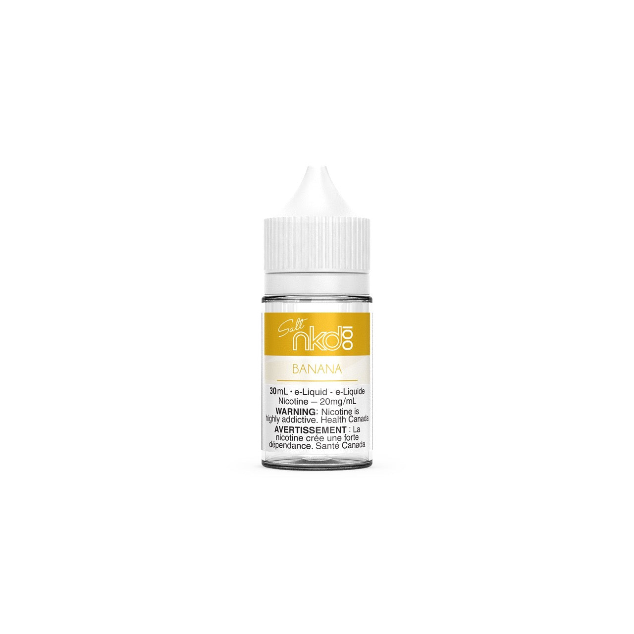 Naked 100 Salt Nic Ejuice 30ml bottle in the flavour Banana