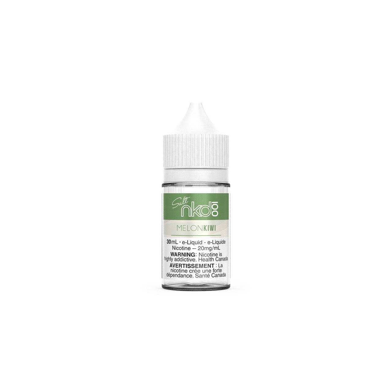 Naked 100 Salt Nic Ejuice 30ml bottle in the flavour Melon Kiwi