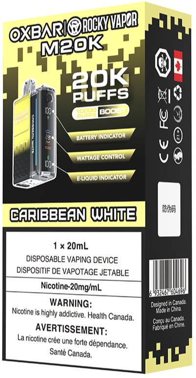 OXBAR M20K Disposable Vape Caribbean White