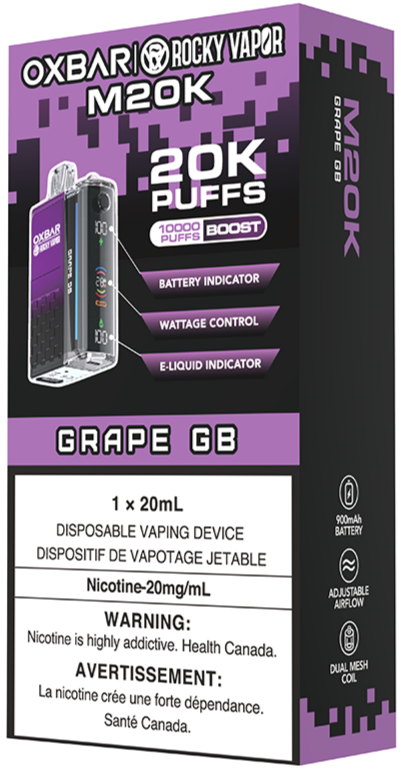 OXBAR M20K Disposable Vape Grape GB