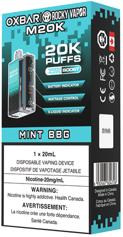 OXBAR M20K Disposable Vape Mint BBG