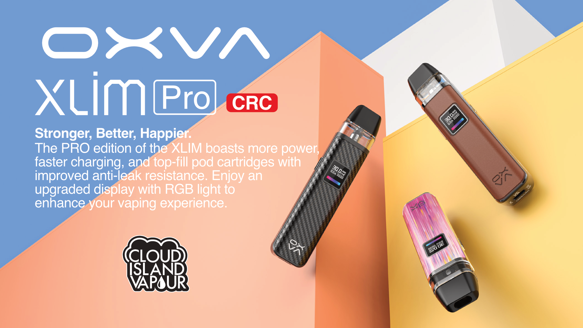 OXVA XLIM PRO POD KIT CRC Info Banner