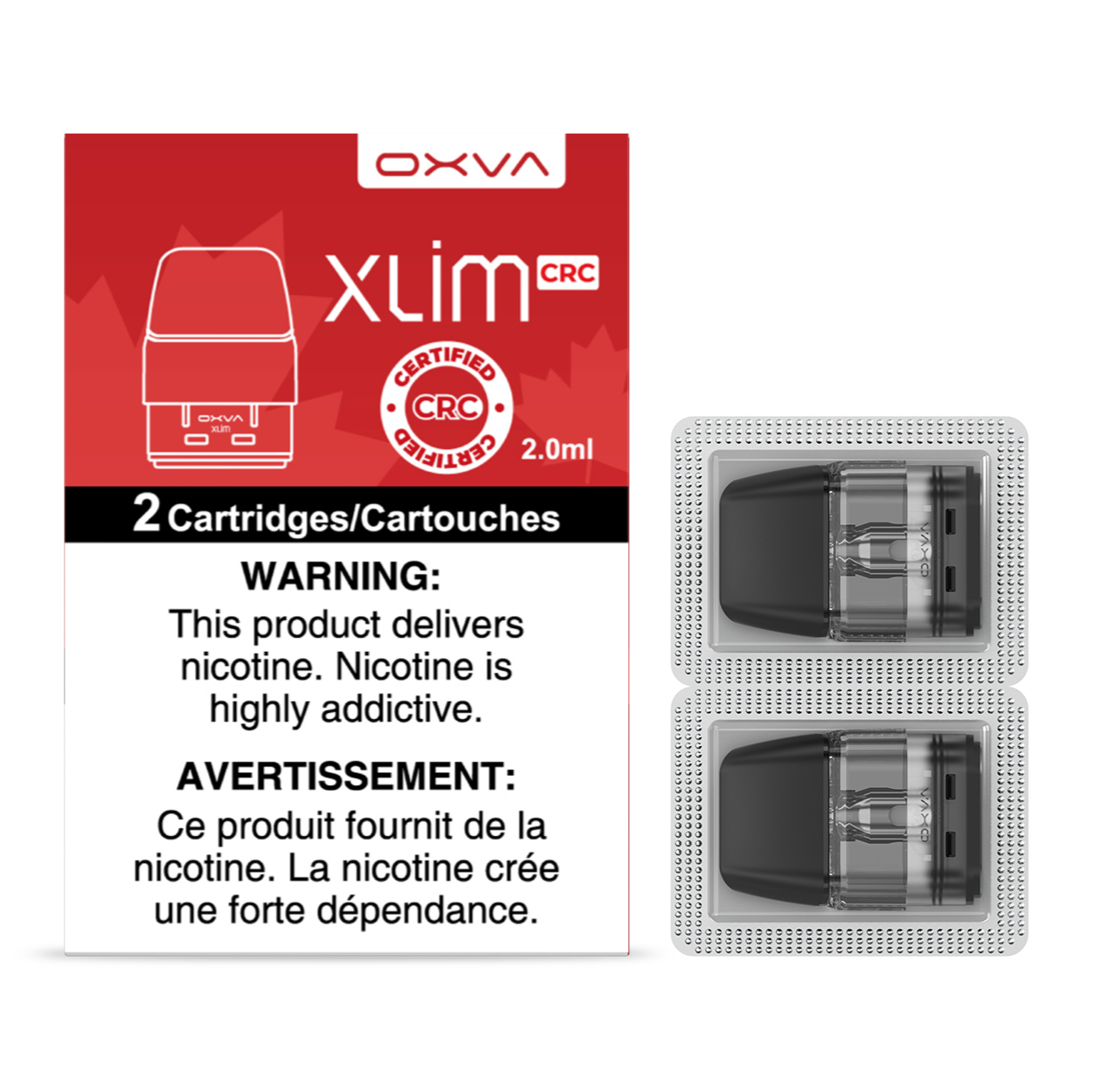 OXVA XLIM Replacement Pods package of 2 cartridges