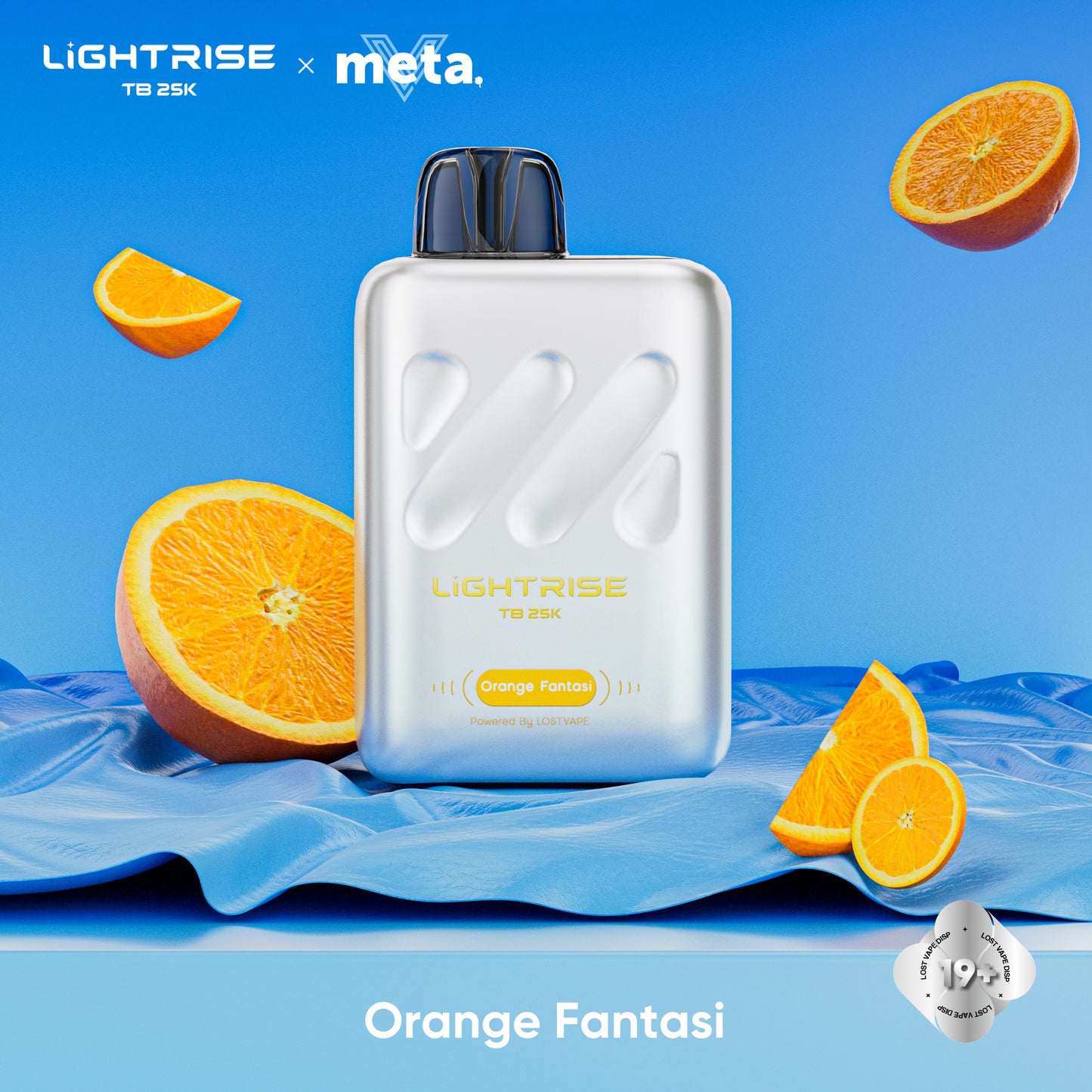 Orange Fantasi Lost Vape Lightrise TB 25K Disposable Vape 25000 Puffs