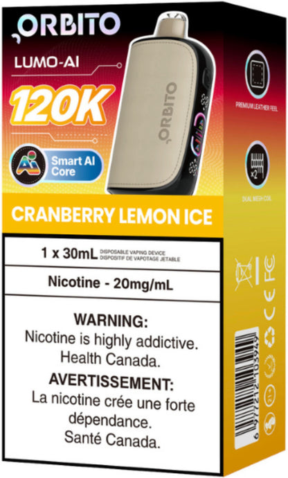 Orbito Lumo AI 120K Disposable Cranberry Lemon Ice