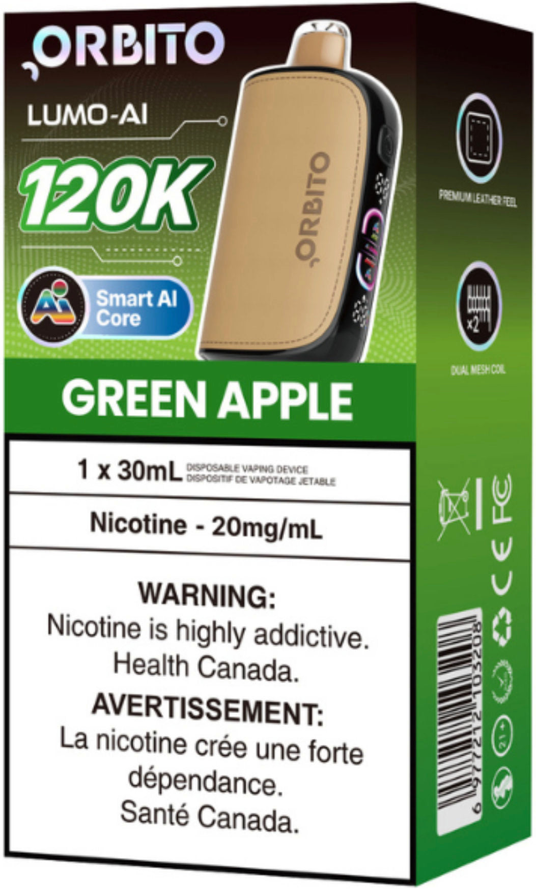 Orbito Lumo AI 120K Disposable Green Apple