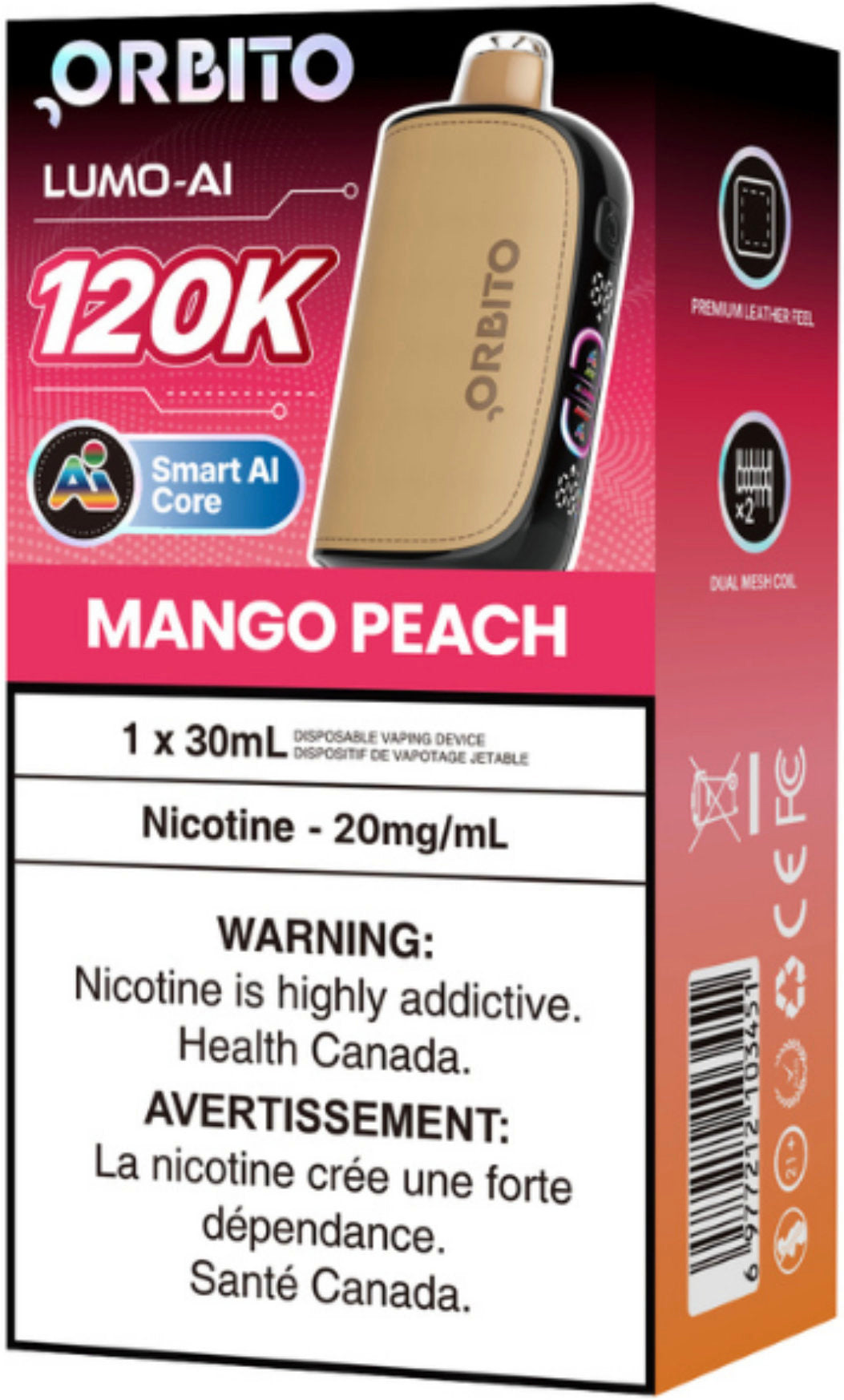 Orbito Lumo AI 120K Disposable Mango Peach