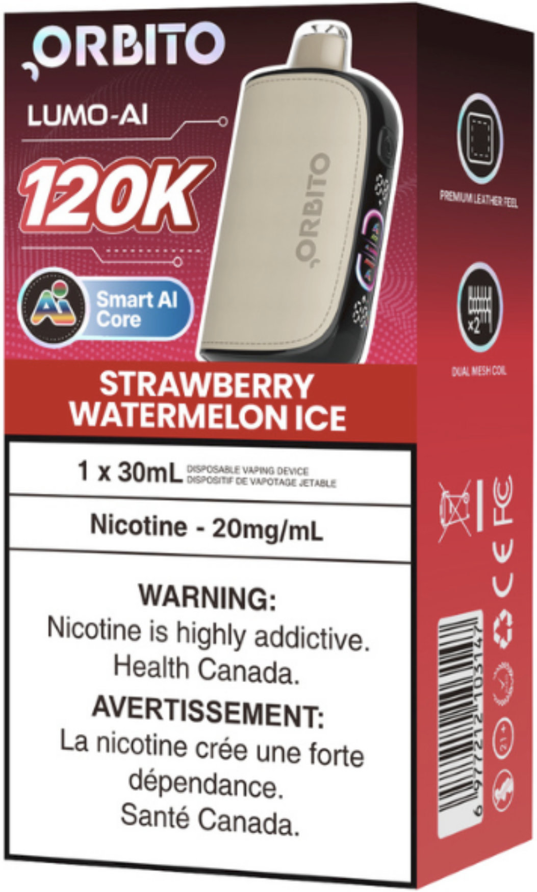 Orbito Lumo AI 120K Disposable Strawberry Watermelon Ice