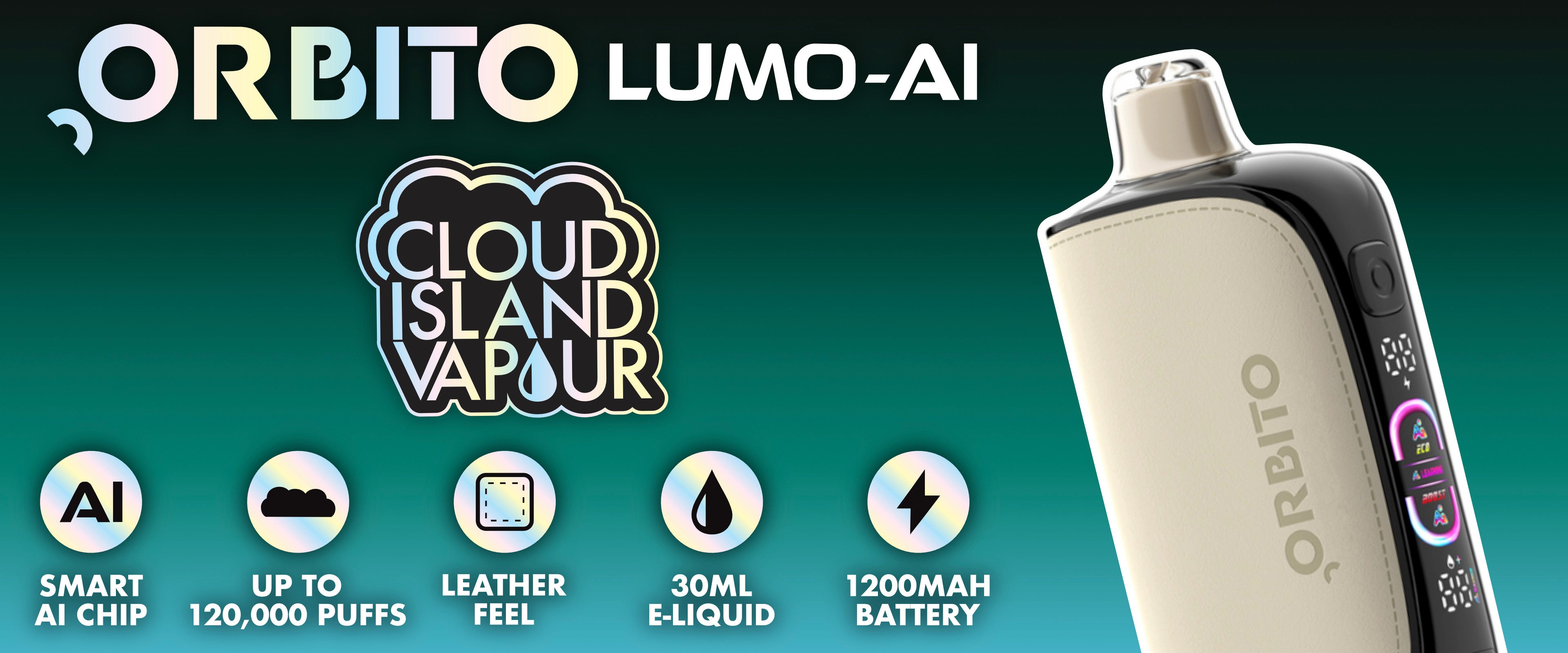 Orbito Lumo AI 120K Disposable Vape Banner