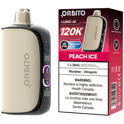 Orbito Lumo AI 120K Disposable Vape Peach Ice