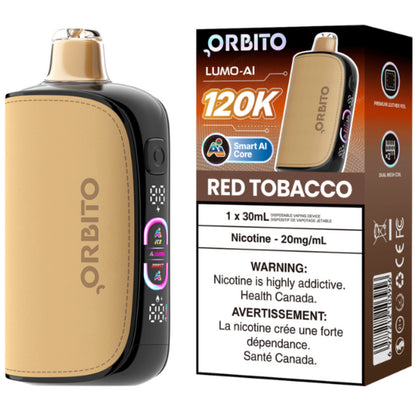 Orbito Lumo AI 120K Disposable Vape Red Tobacco