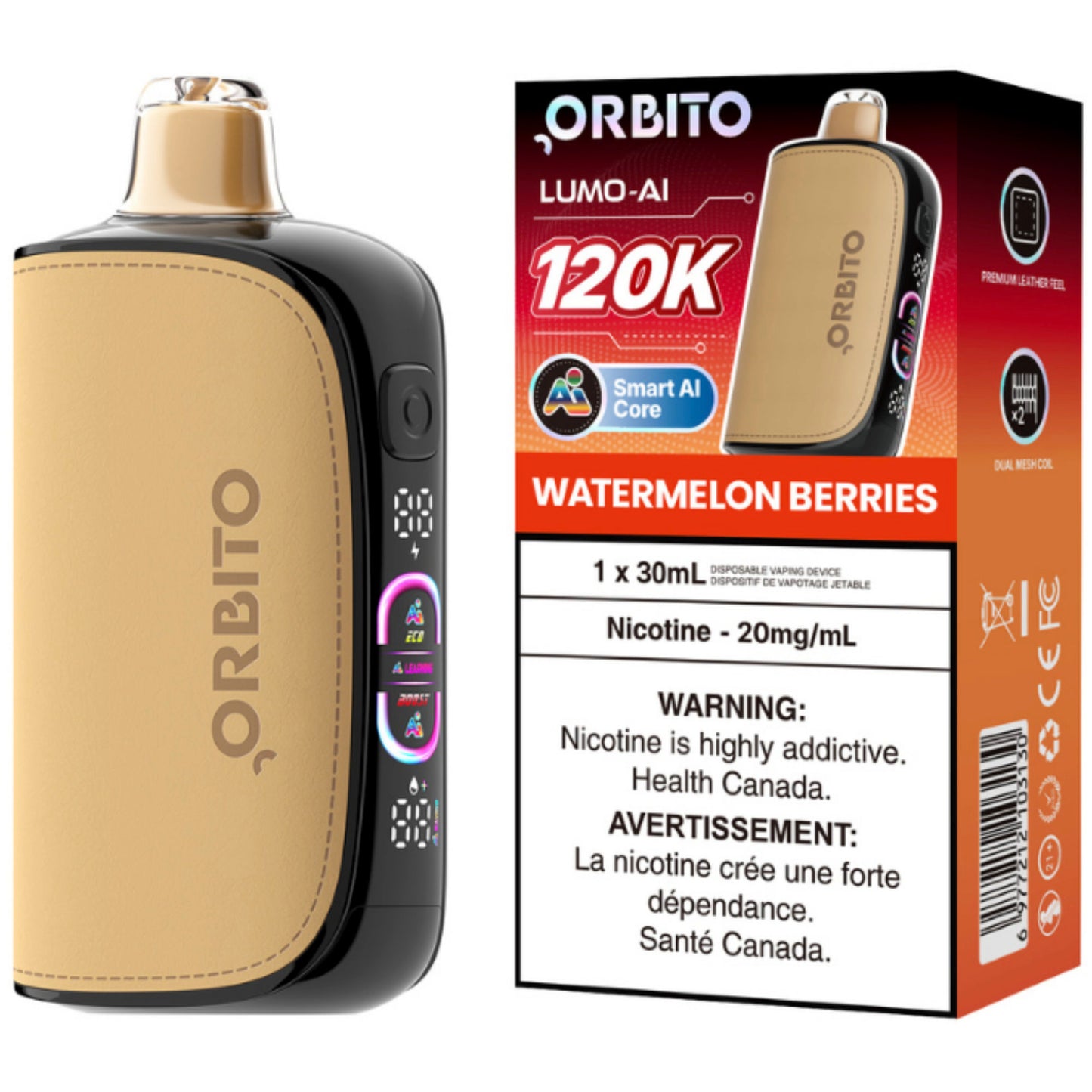 Orbito Lumo AI 120K Disposable Vape Watermelon Berries
