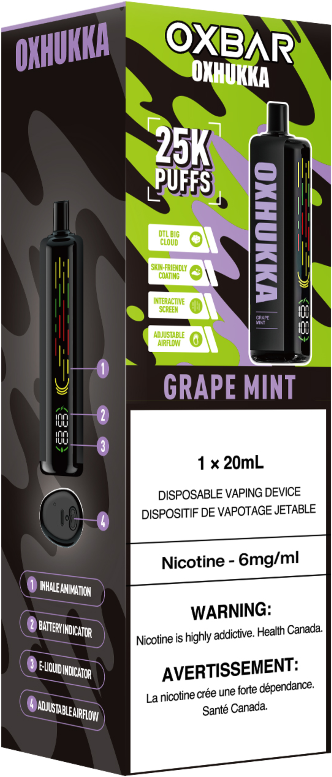 Oxbar Oxhukka Disposable Grape Mint