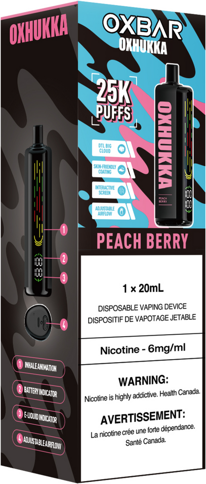 Oxbar Oxhukka Disposable Peach Berry