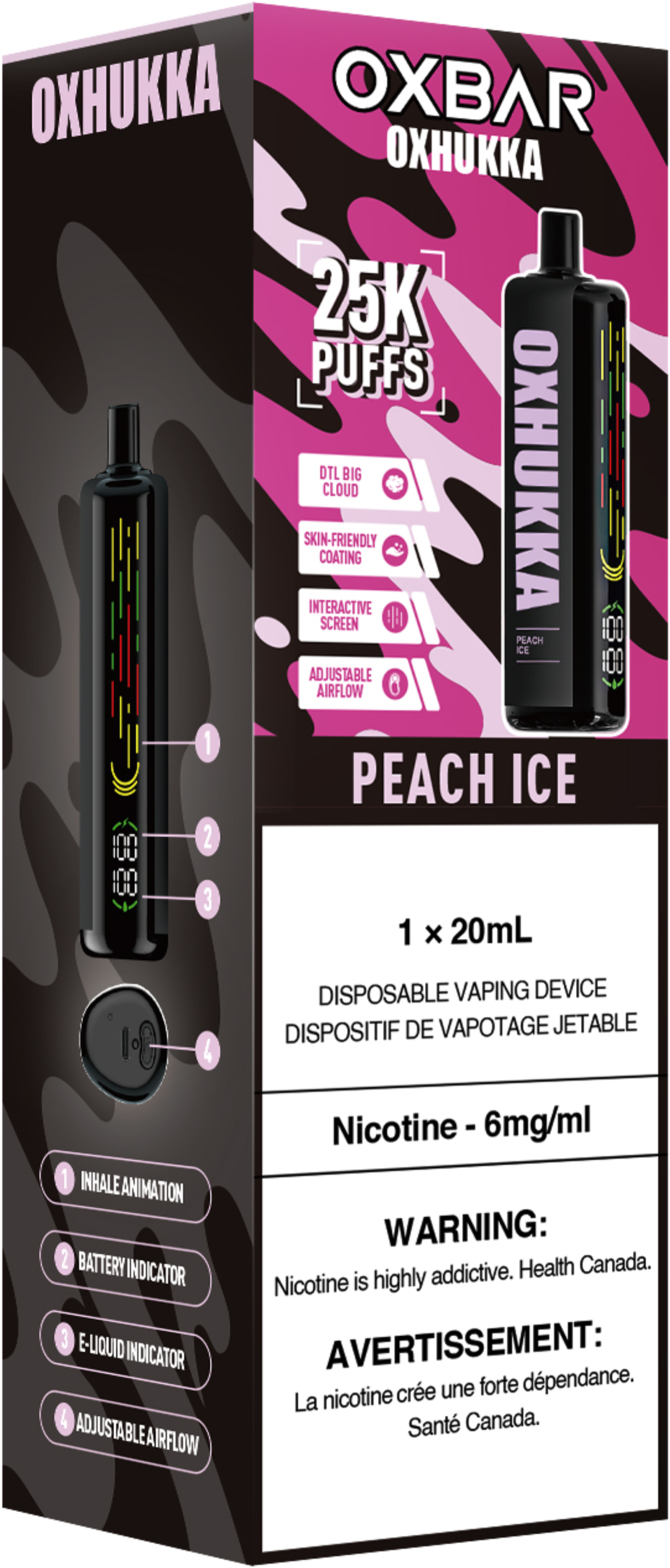 Oxbar Oxhukka Disposable Peach Ice