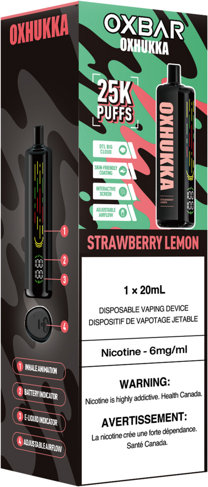 Oxbar Oxhukka Disposable Strawberry Lemon
