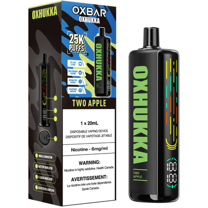 Oxbar Oxhukka Disposable Vape Two Apple