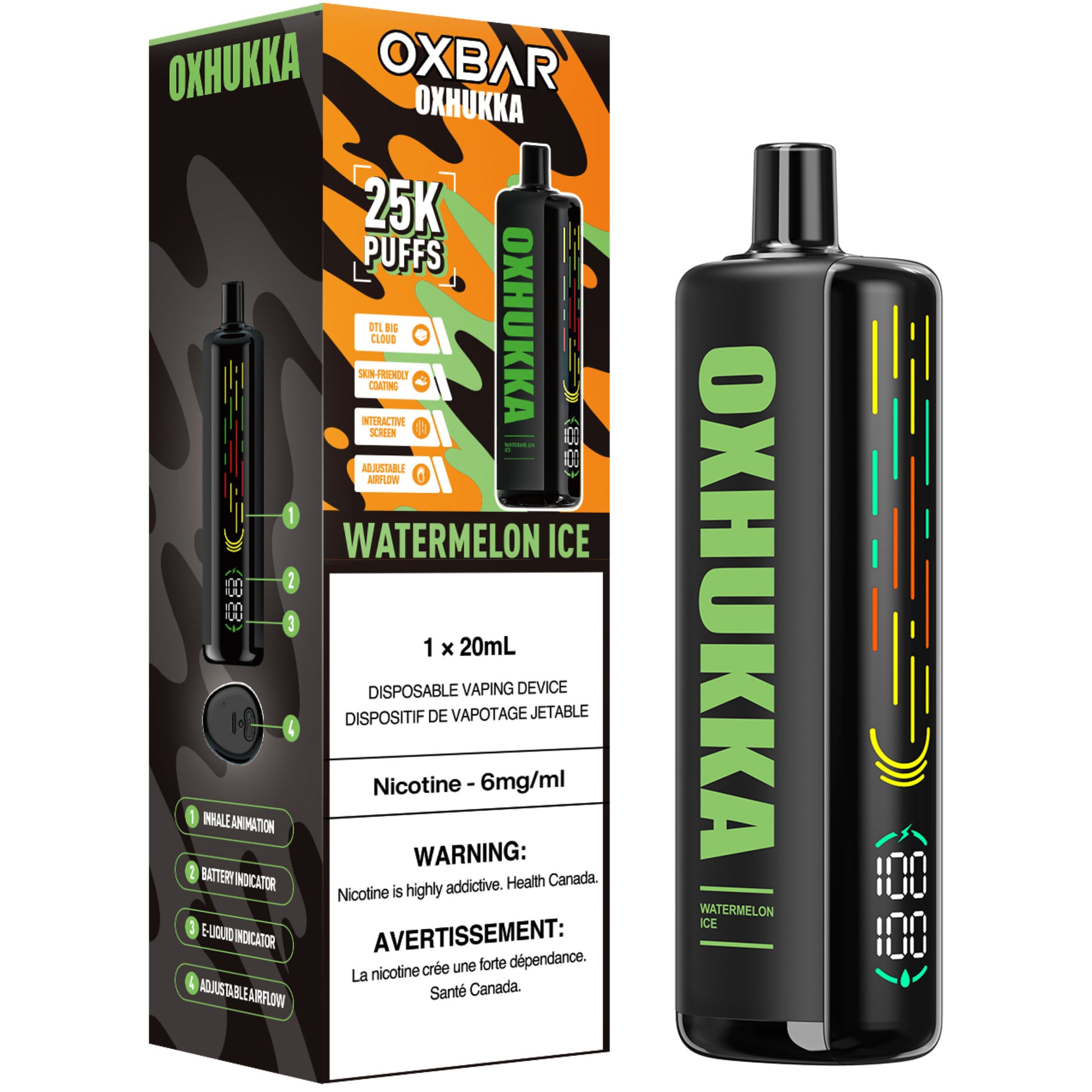 Oxbar Oxhukka Disposable Vape Watermelon Ice