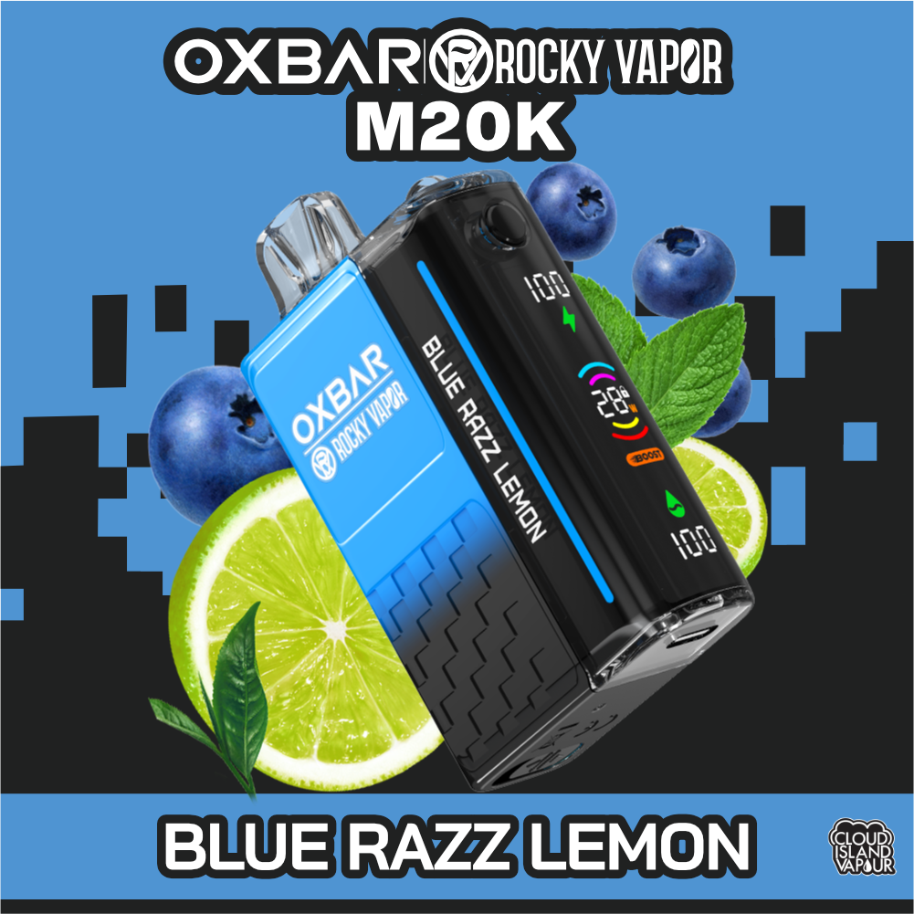 Oxbar Rocky Vapor M20K 20000 Puffs Disposable Vape 20mL Blue Razz Lemon