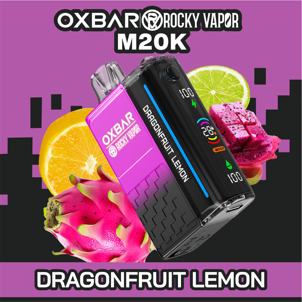 Oxbar Rocky Vapor M20K 20000 Puffs Disposable Vape 20mL Dragonfruit Lemon