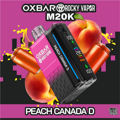 Oxbar Rocky Vapor M20K 20000 Puffs Disposable Vape 20mL Peach Canada D