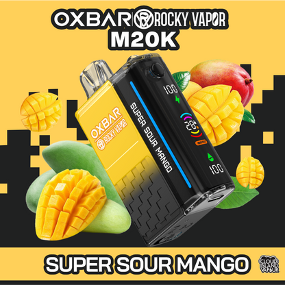 Oxbar Rocky Vapor M20K 20000 Puffs Disposable Vape 20mL Super Sour Mango