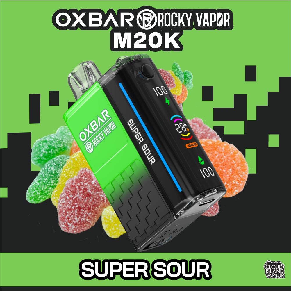 Oxbar Rocky Vapor M20K 20000 Puffs Disposable Vape 20mL Super Sour